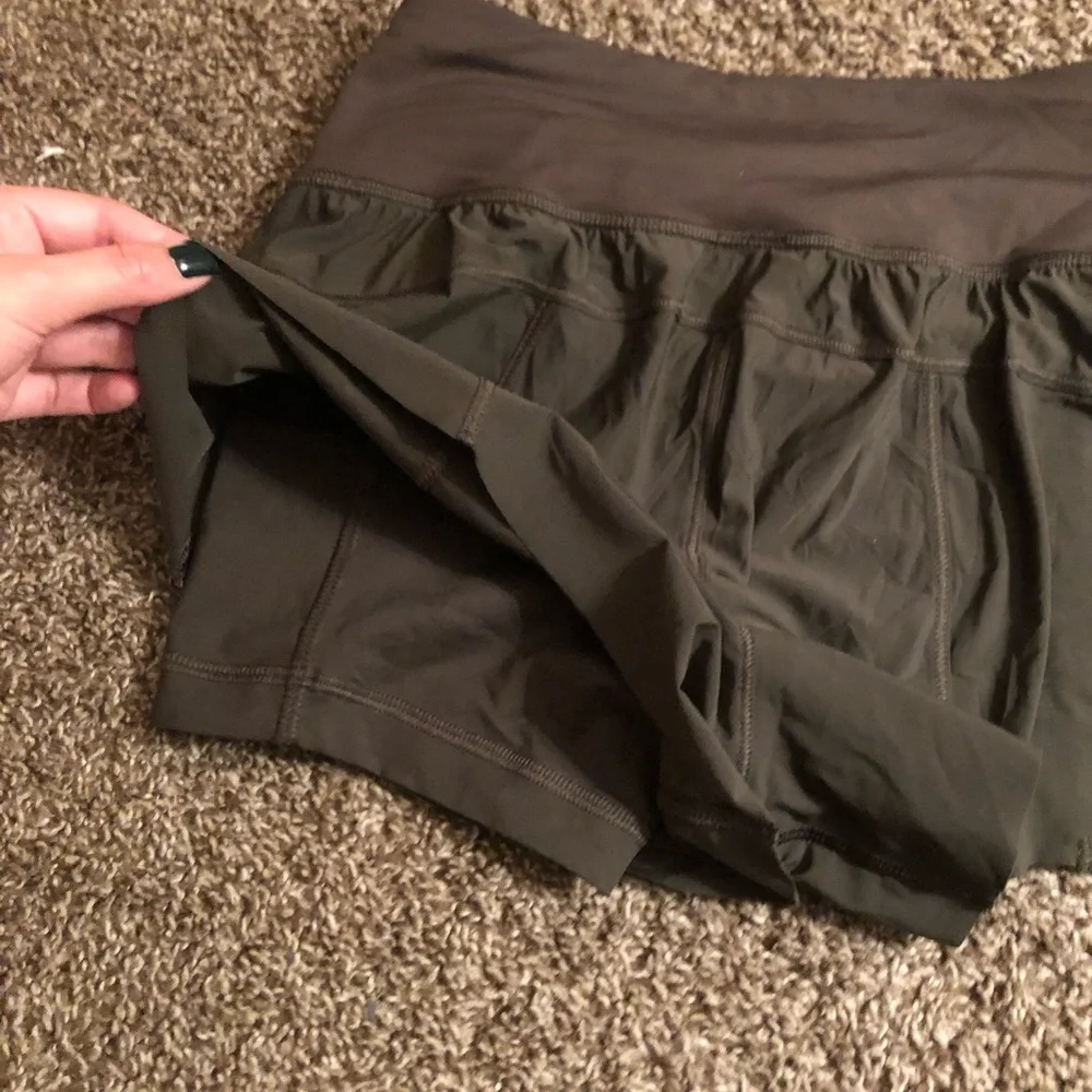 Lululemon Olive Green Squad Goals Shorts - Picture 10 of 11